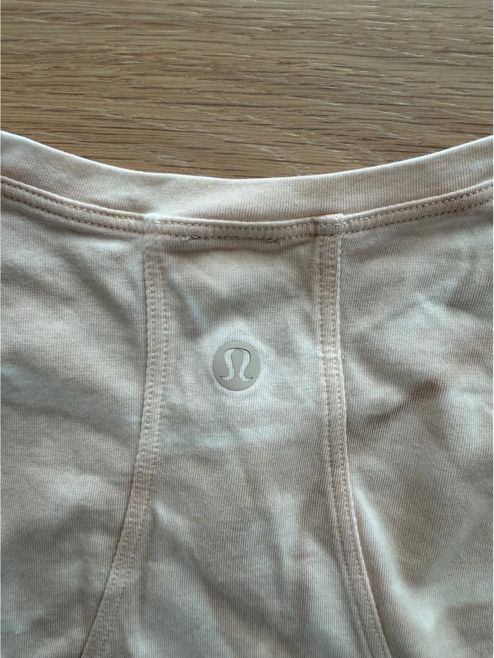 Lululemon LA Super-Crop Muscle Tank Wave Wash Cafe Au Lait Size 8